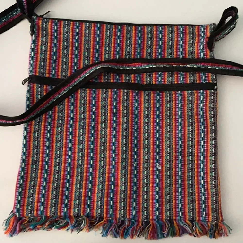 Colorful Woven Unisex Handbag Adjustable Strap